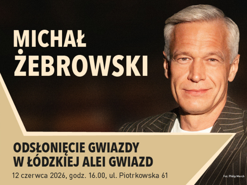 Michał Żebrowski w Łódzkiej Alei Gwiazd